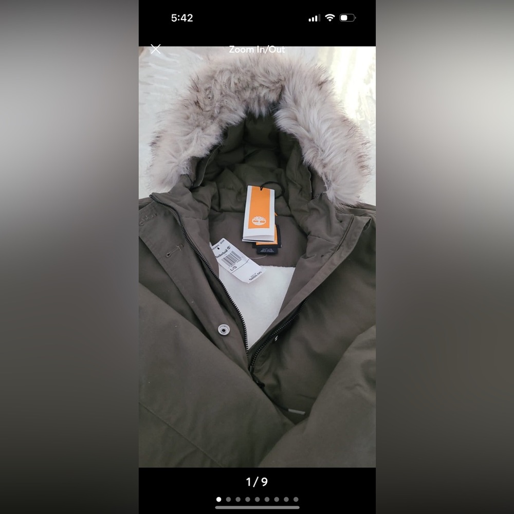 Timberland men jacket with fur hood